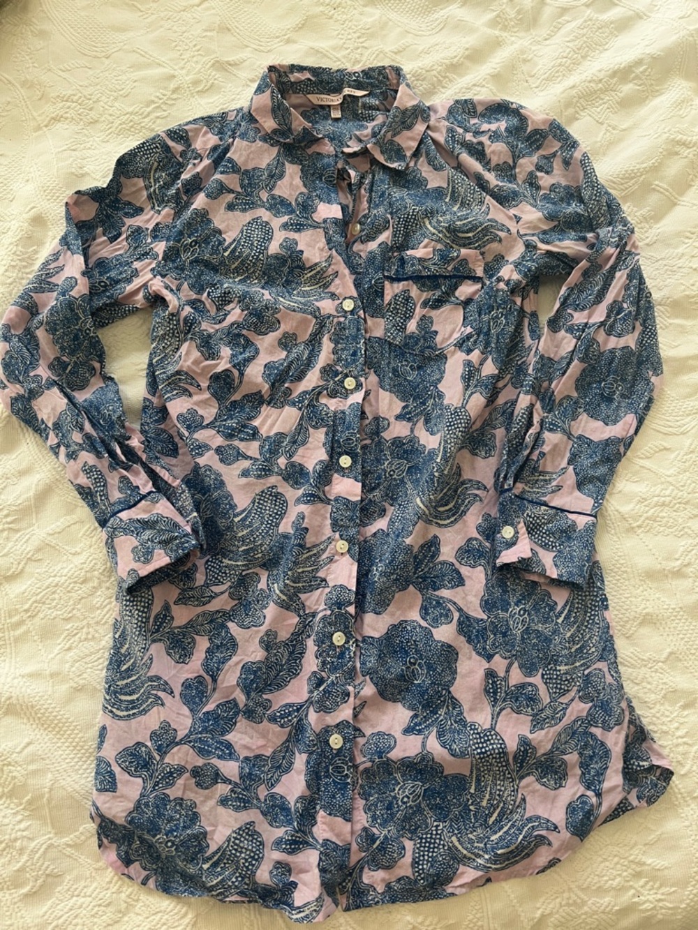 Victoria’s Secret Blue Pink paisley nightgown